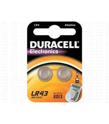Pila Duracell a Bottone LR43 conf. 10 pz.