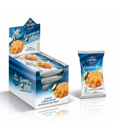 SNACK RISO SCOTTI GEMMA DI RISO AL COCCO 35g. CONF. 15 PZ.