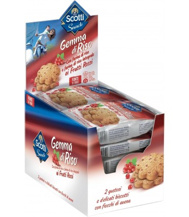 BISCOTTI RISO SCOTTI GEMMA DI RISO AI FRUTTI ROSSI 35g. CONF. 15 PZ.