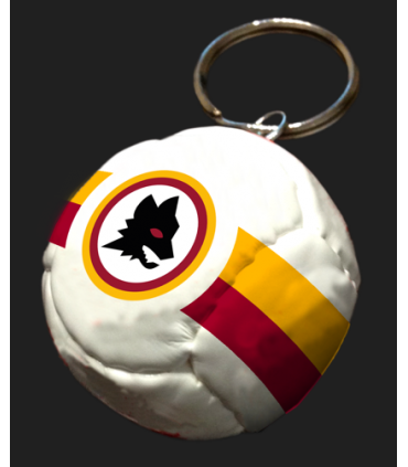 PORTACHIAVI a forma di PALLONE A.S. ROMA in pvc disponibile in due colori (bianco e rosso)