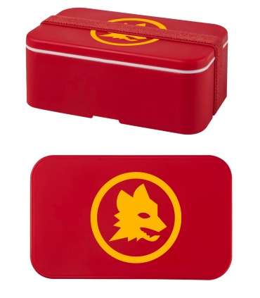 LUNCH  BOX A.S. ROMA IN PLASTICA CON CHIUSURA ERMETICA IN SCATOLA DA REGALO