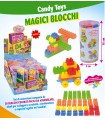 BLOCCHI MAGICI TOY CANDY JOYGUM con caramelle alla frutta 3G. CONF. 12 PZ.