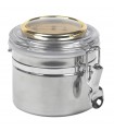 vaso per tabacco LUBINSKI 100gr in acciaio – 95x150mm igrometro e umidificatore