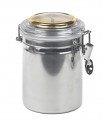 vaso per tabacco LUBINSKI 200gr in acciaio – 95x185mm igrometro e umidificatore