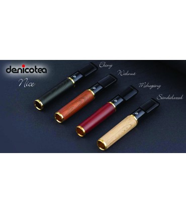 BOCCHINO SIGARETTA DENICOTEA NICE EBANO  IN SCAT. REGALO + 10FILTRI 6MM HD073