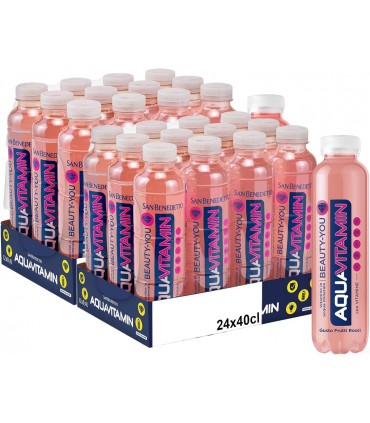 BEVANDA SAN BENEDETTO AQUAVITAMIN GUSTO FRUTTI ROSSI IN PET DA 400ml CONF. 12 pz.