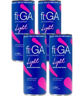 BEVANDA FIGA' LIGHT ANALCOLICA AL GUSTO FIORI DI GUARANA' LATTINA DFA 250ML CONF. 12 PZ.