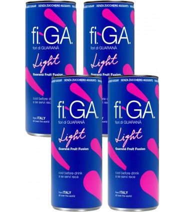 BEVANDA FIGA' LIGHT ANALCOLICA AL GUSTO FIORI DI GUARANA' LATTINA DFA 250ML CONF. 12 PZ.