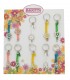 EXPO KIT PORTACHIAVI BAGUTTA FIORI  20PZ ASSORTITI CONFEZIONATI SINGOLARMENTE CON SCATOLA E BUSTA DA REGALO AK2249