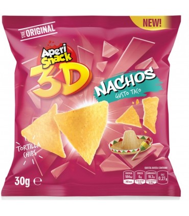 APERISNACK NACHOS classic gusto tacos BUSTINA 30GR CONF. 36 PZ. scadenza 23/06/2025