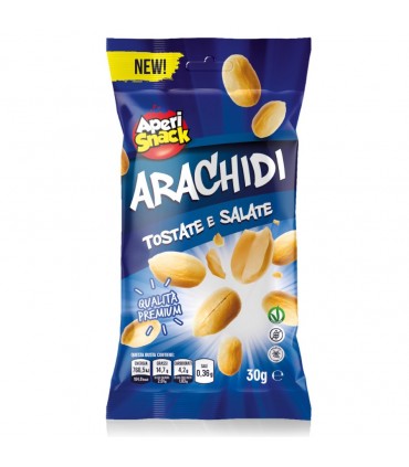 ARACHIDI WIZZ MONOPORZIONE BUSTINA 30GR EXPO DA 72PZ. ASSORTITI( ARACHIDITOSTATE E SALATE-ARACHIDI WIZZ CON SALSA CHILI)