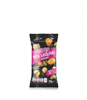 MIX LEGUMI TOSTATI BE-PROTEIN 32% APERISNACK BUSTINA 25g CONF. 18 PZ.