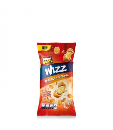 ARACHIDI WIZZ AL GUSTO CHILI APERISNACK BUSTINA 28g CONF. 18 PZ.