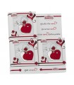 EXPO KIT PORTACHIAVI BAGUTTA  CUORE 6 PZ ASSORTITI CONFEZIONATI SINGOLARMENTE CON SCATOLA E BUSTA DA REGALO AK2056