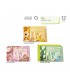 Biglietto CROMO COMPLEANNO FEMMINILE CON FIORI E RILIEVO CONF. 12 PZ. ASSORTITI
