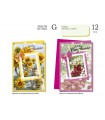 Biglietto CROMO COMPLEANNO FEMMINILE CON GLITTER CONF. 12 PZ. ASSORTITI