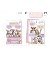 Biglietto CROMO battesimo bimba con interno a colori   CONF. 12 PZ. ASSORTITI