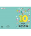 Biglietti MARPIMAR Buon Compleanno Bambini 10 ANNI" conf. 6 pz. soggetto singolo