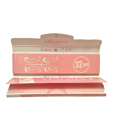 Cartina PALMER KING SIZE slim PINK + FILTRI IN CARTA CONF. DA 24 LIBRETTI CON 32 CARTINE E 32 FILTRI