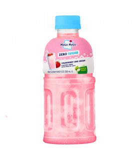 BEVANDA MOGU MOGU AL GUSTO DI CREMA DI FRAGOLA  SENZA ZUCCHERI CON PEZZI DI FRUTTA BOTTIGLIA DA 320ML CONF. 6 PZ.