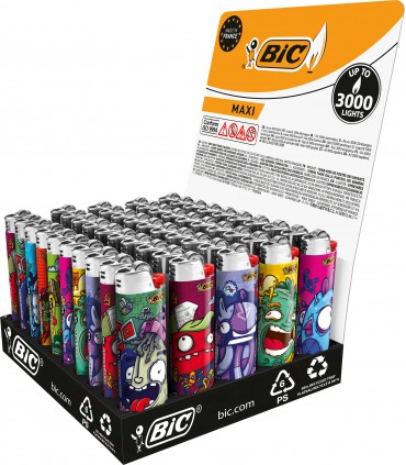 Accendini Bic Maxi Fantasia MUTANT PARADE conf. 50 pz. assortiti