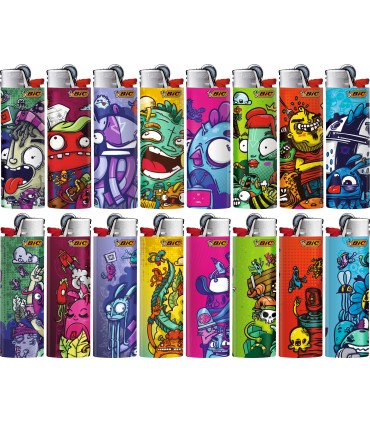 Accendini Bic Maxi Fantasia MUTANT PARADE conf. 50 pz. assortiti