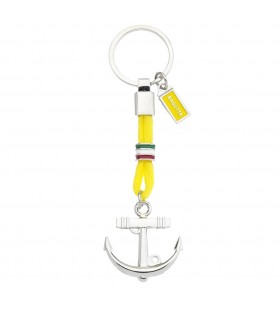 PORTACHIAVI BAGUTTA CON ANCORA E CORDONE GIALLO CM. 11CONFEZIONATO IN SCATOLA E BUSTA DA REGALO 2097-01GI
