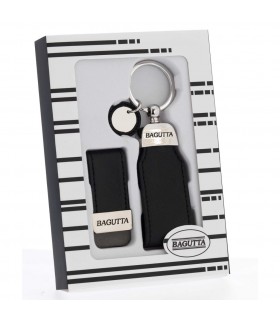 ASTUCCIO BAGUTTA CON PORTACHIAVI E FERMASOLDI CONFEZIONATO IN SCATOLA E BUSTA COLORE  NERO 2237-02