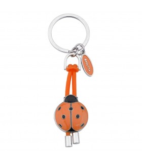 PORTACHIAVI BAGUTTA COCCINELLA ARANCIO CONFEZIONATO IN SCATOLA E BUSTA DA REGALO 2247AR