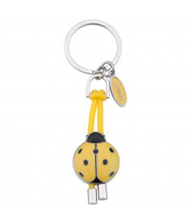PORTACHIAVI BAGUTTA COCCINELLA GIALLA CONFEZIONATO IN SCATOLA E BUSTA DA REGALO 2247GI