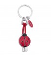 PORTACHIAVI BAGUTTA COCCINELLA ROSSA  CONFEZIONATO IN SCATOLA E BUSTA DA REGALO 2247RO