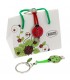 PORTACHIAVI BAGUTTA COCCINELLA ROSSA  CONFEZIONATO IN SCATOLA E BUSTA DA REGALO 2247RO