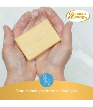 Sapone di Marsiglia spuma di sciampagna 125gr. conf. 2pz