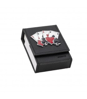 ASTUCCIO  PORTACARTE BAGUTTA MAZZO SINGOLO INCLUSO CON PLACCA SUL FRONTE CHIUSURA A CALAMITA E SCATOLA DA REGALO 2280-01NE