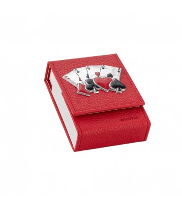ASTUCCIO PORTACARTE BAGUTTA MAZZO SINGOLO INCLUSO CON PLACCA SUL FRONTE CHIUSURA A CALAMITA E SCATOLA DA REGALO 2280-01RO