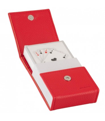 ASTUCCIO PORTACARTE BAGUTTA MAZZO SINGOLO INCLUSO CON PLACCA SUL FRONTE CHIUSURA A CALAMITA E SCATOLA DA REGALO 2280-01RO