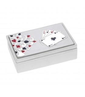 SCATOLA PORTACARTE BAGUTTA MAZZO DOPPIO  INCLUSO CON COPERCHIO DECORATO E SCATOLA DA REGALO 2238-06