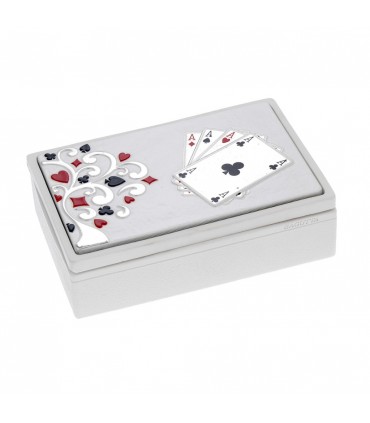 SCATOLA PORTACARTE BAGUTTA MAZZO DOPPIO  INCLUSO CON COPERCHIO DECORATO E SCATOLA DA REGALO 2238-06