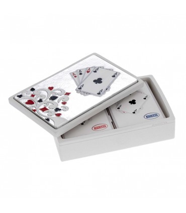 SCATOLA PORTACARTE BAGUTTA MAZZO DOPPIO  INCLUSO CON COPERCHIO DECORATO E SCATOLA DA REGALO 2238-06