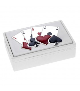 SCATOLA PORTACARTE BAGUTTA MAZZO DOPPIO  INCLUSO CON COPERCHIO DECORATO E SCATOLA DA REGALO 2238-08