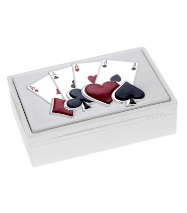 SCATOLA PORTACARTE BAGUTTA MAZZO DOPPIO  INCLUSO CON COPERCHIO DECORATO E SCATOLA DA REGALO 2238-08