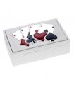 SCATOLA PORTACARTE BAGUTTA MAZZO DOPPIO  INCLUSO CON COPERCHIO DECORATO E SCATOLA DA REGALO 2238-08