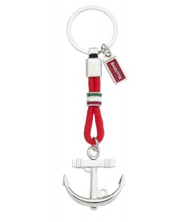 PORTACHIAVI BAGUTTA CON ANCORA E CORDONE ROSSO CM. 11CONFEZIONATO IN SCATOLA E BUSTA DA REGALO 2097-01RO