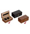 PICCOLO HUMIDOR LUBINSKI  ALTO PER TOSCANI E ANTICHI IN EBANO OPACO CON CHIAVE MIS.  CM.22X12X9  Q1752