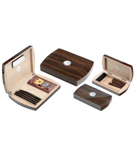 HUMIDOR DA VIAGGIO LUBINSKI IN NOCE “PRISMA” GRANDE LUC. Q190