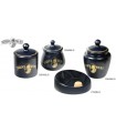 BATTIPIPA CON POGGIA 3 PIPE SHERLOCK HOLMES LUBINSKI  – LINEA ACCESSORI CERAMICA BLU MAT E103BLO