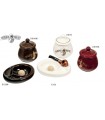BATTIPIPA CON POGGIA 2 PIPE SHERLOCK HOLMES LUBINSKI – LINEA ACCESSORI CERAMICA T.MORO  E102M