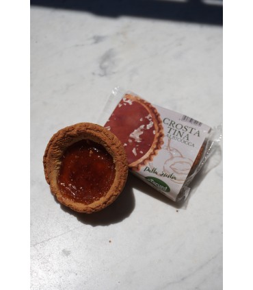CROSTATINE ARTIGIANALI TERVED 50G SENZA GLUTINE 2 GUSTI ALBICOCCA E NOCCIOLA con farina di grano di saraceno EXPO DA 24PZ.