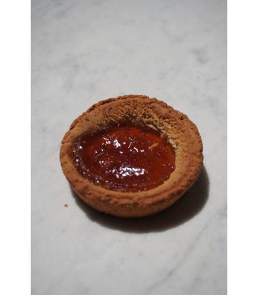 CROSTATINE ARTIGIANALI TERVED 50G SENZA GLUTINE 2 GUSTI ALBICOCCA E NOCCIOLA con farina di grano di saraceno EXPO DA 24PZ.