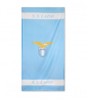 TELO IN MICROFIBRA S.S. LAZIO CON FASCE ORIZZONTALI MISURA 70X140 CM